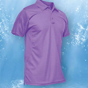 Cómodo para camiseta Polo con piqué de algodón transpirable silueta inteligente y patrón sólido con estilo llamativo - Product Image 1