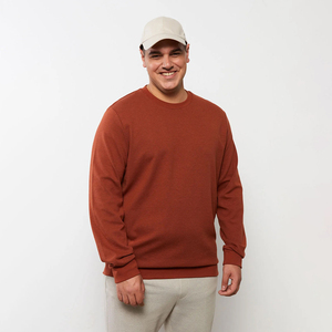 Sudadera de invierno para hombre, de algodón 100% Material, manga completa sólida ligera, cuello redondo, Impresión de logotipo personalizado - Product Image 2