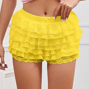 กางเกงขาสั้นสำหรับผู้หญิงกางเกงขาสั้นมีระบายสีจากปากีสถาน - Product Image 5