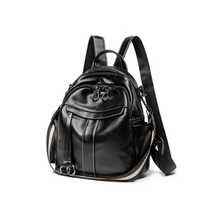 Mochila Antirrobo Vintage para Hombre, de PU Suave e Impermeable, con Puerto USB, Cierre de Cremallera Geométrico, Gran Capacidad, Bolsa de Viaje - Product Image 2