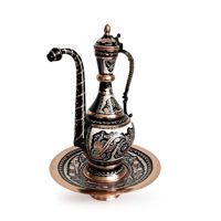 Pichet en cuivre artisanal Erzincan Shark Anatolia, 35 cm, sans BPA, style campagnard, 250-499 ml