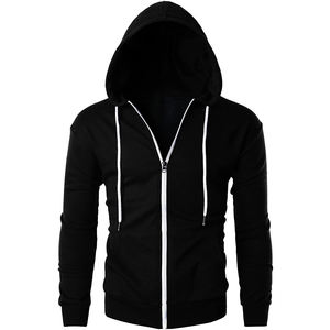 Nouveaux sweats à capuche zippés personnalisés en polaire unie vierge sweat à capuche zippé coupe carrée sweats à capuche de haute qualité pour hommes toutes les tailles - Product Image 5