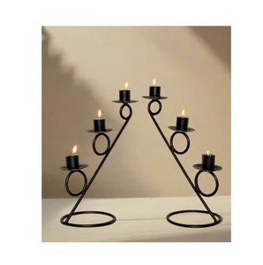 Support de chandeliers en métal Moule en fil métallique Forme de cheval Artisanat Décoration de table Maison Fournisseur en gros - Product Image 5