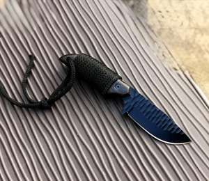 Couteau de chasse industriel en acier au carbone avec fourreau, lame fixe, survie en camping, manche en micarta OEM, survie en plein air, camping - Product Image 5