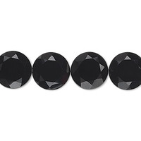 Onyx noir rond facetté 6 mm, 8 mm, 10 mm, 12 mm, 14 mm, 15 mm, 16 mm, pierre précieuse d'onyx naturelle, coupe circulaire pour la fabrication de bijoux