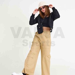 Veste matelassée d'hiver pour femmes de haute qualité, écologique, col montant, tissu tissé, confortable pour les femmes, couleur personnalisée, logo de marque - Product Image 6