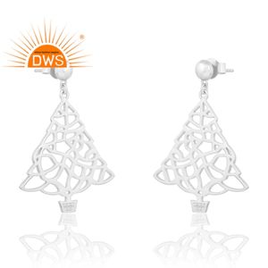 ต่างหูแบบห้อยสีเงินสเตอร์ลิงของ925เครื่องประดับตามสั่งสำหรับเป็นของขวัญสำหรับผู้หญิง - Product Image 3