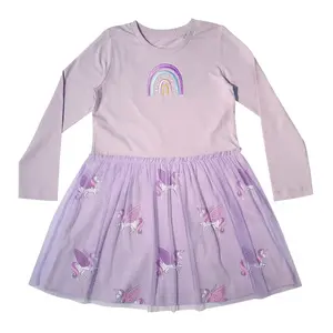 Fashionable Dress For Girls Clothes For Ladies From Manufacturer 100% Cotton Pink And Lilac Printed