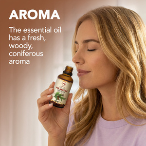 น้ำมันหอมระเหยจากใบสนบริสุทธิ์ 100% ยี่ห้อ Aromatika ขนาด 50 มล. กลั่นด้วยไอน้ำ น้ำมันหอมระเหยธรรมชาติสดใหม่ สำหรับอโรมาเธอราพี กลิ่นหอมสำหรับบ้าน ซาวน่า ไม่ผสมเจือจาง - Product Image 3