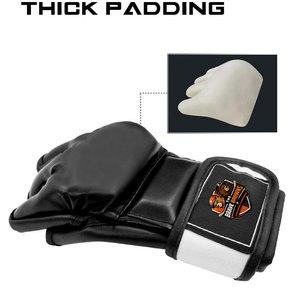 Guantes de Entrenamiento de MMA de Cuero de Primera Calidad con Diseño Ligero, Espuma Absorbente de Impactos, Agarre Fuerte, Unisex, para Uso en Artes Marciales - Product Image 4