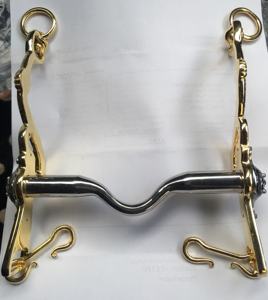 Bocado Occidental Personalizable para Caballo, Bocado de Dragón con Varillas de Acero Inoxidable Cromado y Chapado en Oro para Productos Ecuestres - Product Image 2