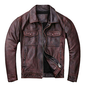 100% Genuine Sheep Skin Custom Made Premium Quality <b>Men's</b> Casual Style Distressed Faded Eco-Friendly Waterproof Winter <b>Shearling</b> - Product Image 5