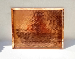 ถาดเสิร์ฟพร้อมค้อนทำจากทองแดงบริสุทธิ์สุดหรูทำจากโลหะพื้นผิวที่เป็นเอกลักษณ์สำหรับงานแต่งงานและการแสดงตกแต่งบ้าน - Product Image 5