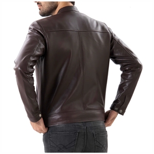 Veste pour hommes vestes pour hommes veste en cuir respirant Style Punk imperméable en cuir véritable fourrure décoration fermeture éclair hiver - Product Image 3