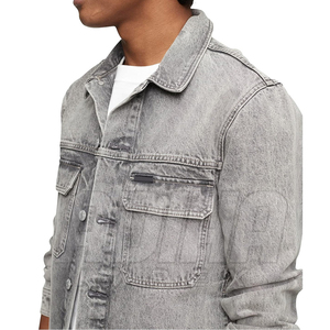 <b>Lightweight</b> High Quality Men's Winter Casual <b>Denim</b> <b>Jacket</b> Custom Color/Logo Breathable Eco-Friendly Quick Dry Stone Wash 100% - Product Image 4