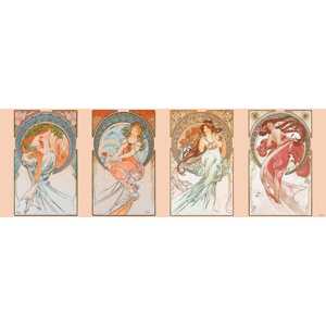Affiche Art Nouveau d'Alfons Mucha Les Quatre Arts pour Décoration Murale Design Art Déco - Product Image 4