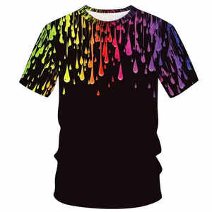 2025 Custom Men's Casual Short-Sleeved <b>Polyester</b> <b>T</b>-<b>Shirt</b> Breathable Beach Summer Fashion Stand 3D Printed Sublimation Design - Product Image 6