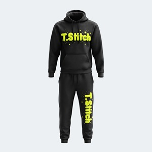 Conjunto de Sudadera con Capucha y Pantalón de Alta Calidad, Grueso, Sólido, Transpirable, para Invierno, con Cierre Completo de Cremallera - Product Image 1