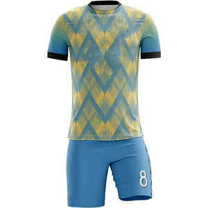 Camiseta de fútbol para adultos para hombre, camiseta de uniforme de fútbol, transpirable, ligera, de secado rápido, 100% de poliéster - Product Image 1