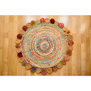 High-Demand Latest Design Braided Jute <b>Rug</b> Durable Fashionable for Home Use Living Room Bedroom Door Outdoor <b>Space</b> Market Price - Product Image 2