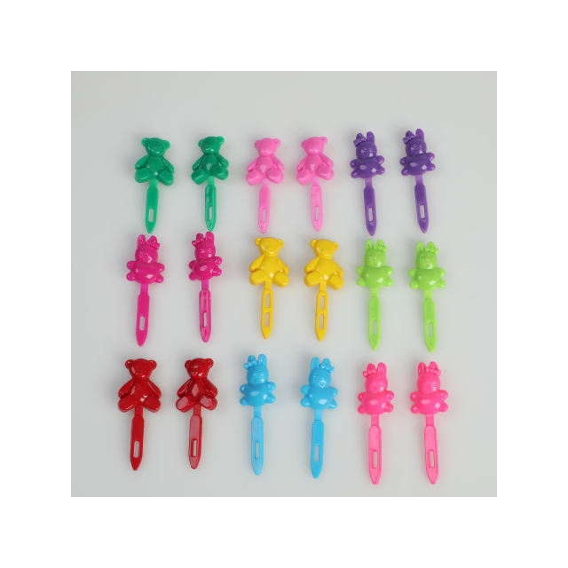 Adorable CUTE Hair Accessories For Girls Adorable Sunflower Circle and Ribbon Plastic Hair Barrettes With Self Hinge Design