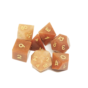 Dés en pierre de haute qualité, aventurine rouge, cristal naturel, pierres précieuses de guérison reiki, pierres gravées, dés personnalisés, cristal viking - Product Image 4