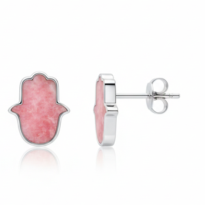 Boucles d'oreilles clous en argent sterling 925 pur véritable de qualité supérieure, forme Ahimsa, sertissage clos, finition haut de gamme, mignonnes, tendance, cadeau d'anniversaire - Product Image 2