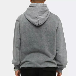 Sudadera con Capucha Estilo Urbano, Invierno, Diseño de Dibujos Animados, Color Gris Lavado Ácido, Unisex, Informal, de Material Premium, Corte Holgado y Recortado - Product Image 4