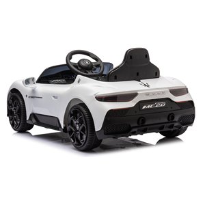Voiture électrique télécommandée MASERATI blanche 1124 B MC20 12V, taille 105x65,5cm - Product Image 2
