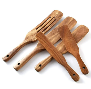 Wood Sourdough <b>Spurtle</b> Wholesale Supplier <b>Spurtle</b> Kitchen Tools 5 Pcs Set Cooking Utensils <b>Spurtle</b> Set - Product Image 1