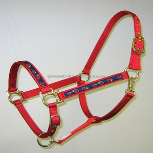 Correa de nailon Premium de doble capa, muchos colores, comodidad adicional, cabestro de nailon con cinta impresa cosida en la nariz y las mejillas - Product Image 2