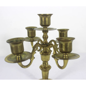 Candélabre en laiton créatif Candélabre à 5 bras Petit candélabre Décor romantique Salle à manger ou Table d'appoint au prix le plus bas - Product Image 4