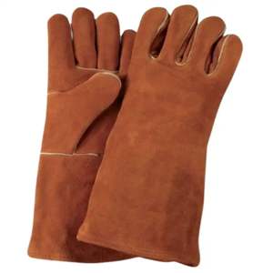 Best Quality Cowhide Split Leather Safety <b>Gloves</b> Anti-Heat Spark Firefighting Heavy Duty for Industrial <b>Welding</b> - Product Image 1