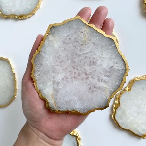 Customized High Mix Colour Agate Slices Natural Marble Stone Coaster Carved <b>Animal</b> Design Plate for Home Decoration <b>Crystal</b> - Product Image 2