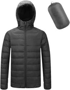 Veste matelassée légère compressible matelassée résistante à l'eau 4 poches Manteau matelassé thermique isolé pour l'hiver - Product Image 1