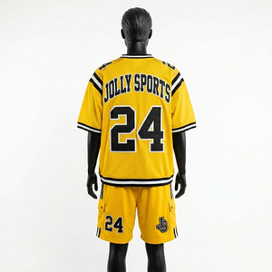 Conjunto de Camiseta y Pantalones Cortos de Fútbol de Malla de Poliéster Premium de 200 GSM, Amarillo con Paneles Negros, Estampado Personalizado, Conjuntos para Mujer - Product Image 6