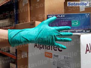 Ansell MICROFLEX ถุงมือสามชั้นแบบใช้แล้วทิ้ง93 260สำหรับการป้องกันสารเคมีรุนแรงและคุณสมบัติการยืดแขนเสื้อ - Product Image 1