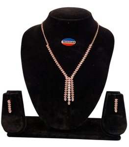 Elegante conjunto de moda de diamantes Vintage B180 collar y pendientes para bodas fiestas compromisos - Product Image 2