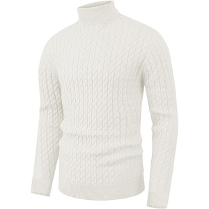 Suéteres de invierno personalizados para hombre, ajustados, antiarrugas, cuello redondo, colores lisos, suéter de poliéster - Product Image 6