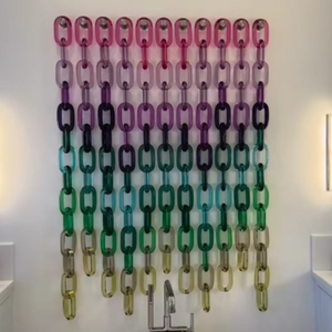 Eslabones de Cadena Grandes, Ecológicos, Coloridos y Transparentes, Hechos a Mano con Resina, para Decoración de Paredes, por Abdul Rehman Enterprises - Product Image 5