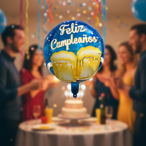 Ballon de bière Feliz Cumpleaos 45cm, décoration de fête - Product Image 3