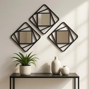 Espejo de Pared Moderno de Lujo con Marco de Metal y Madera Hecho a Mano de Primera Clase para Decoración del Hogar y Bodas, Ecológico - Product Image 1