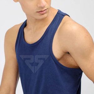 Débardeur de gymnastique confortable et respirant de grande taille pour hommes Service OEM Nouveau design Débardeur d'haltérophilie pour hommes - Product Image 4