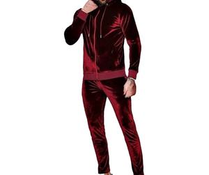 Survêtement en velours pour hommes en matériau durable, survêtement en velours anti-rides entièrement personnalisé, de haute qualité, au prix de gros - Product Image 1