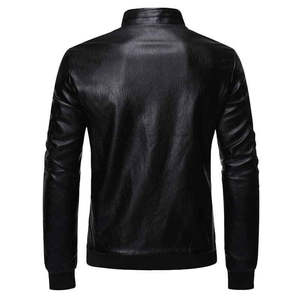 Chaqueta de Moda Urbana de Invierno para Hombre, de Cuero Genuino, Venta Directa de Fábrica, Tejido de Lona, Ecológica e Impermeable - Product Image 6