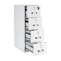 Armoire de classement verticale à 4 tiroirs avec serrures, armoire de classement en métal pour documents légaux/lettres/A4, armoire de rangement de bureau