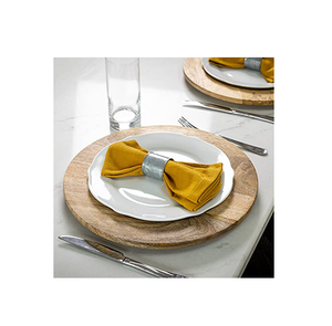 Assiette de chargeur en bois en gros 13 pouces design sculpté assiette de chargeur pour les articles de décoration de table de dîner - Product Image 6