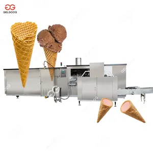 Machine à faire des cornets de crème glacée avec logo personnalisé entièrement automatique