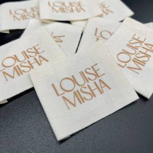 Tốt Nhất Bán Tùy Chỉnh 100% Cotton In Quần Áo Nhãn Vải Logo Tag In May Mềm Nhãn Cho Phụ Nữ Phù Hợp Với Và Túi Xách - Product Image 4