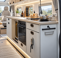 Meuble de toilette tout en aluminium pour camping-car, aluminium alvéolé, rangement modulaire léger, mobilier étanche